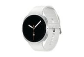 Samsung Galaxy Watch 8 44mm Smartwatch Silver Rubber Strap | New